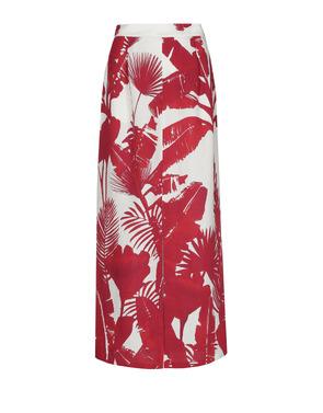 Caroline Biss - Lange Rok - Wit-rood