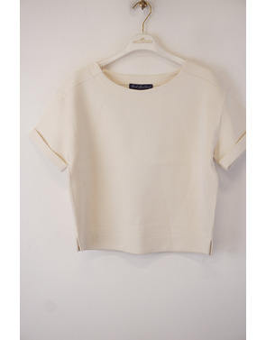 Red Button - Top - Ecru