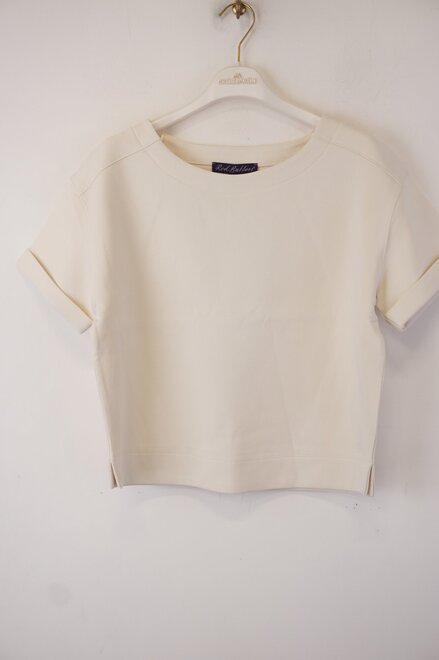 Red Button - Top - Ecru