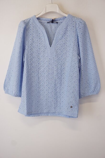 Red Button - Top - Lichtblauw