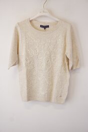 Red Button - Pull - Ecru