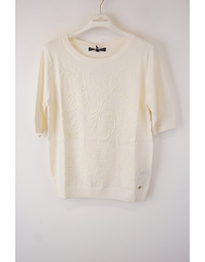 Red Button - Pull - Ecru