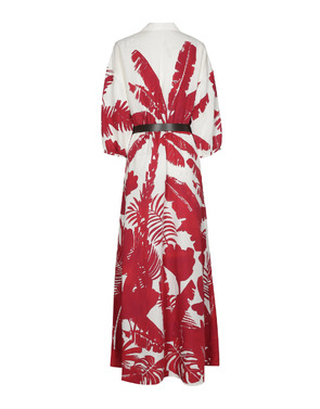 Caroline Biss - Lang kleed - Wit-rood