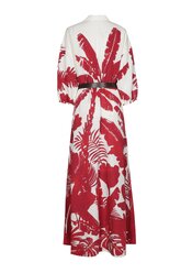 Caroline Biss - Lang kleed - Wit-rood