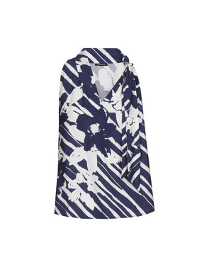 Caroline Biss - Blouse - Wit-blauw