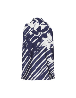 Caroline Biss - Top - Wit-blauw