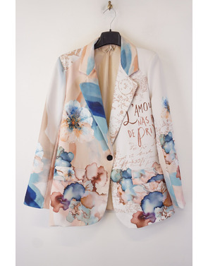 Garde-robe - Blazer - Blauw-beige