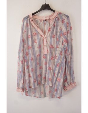 Garde-robe - Blouse - Blauw-roze