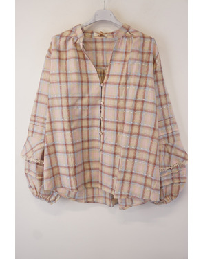 Garde-robe - Blouse - Blauw-roze