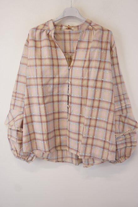 Garde-robe - Blouse - Blauw-roze