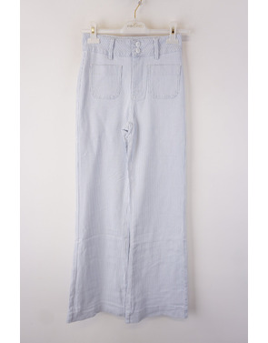 Garde-robe - Lange Broek - Wit-blauw