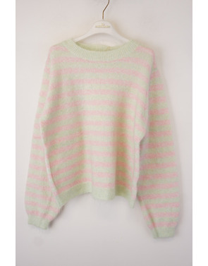 Garde-robe - Pull - Groen-roze