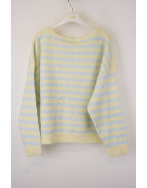 Garde-robe - Pull - Geel-blauw