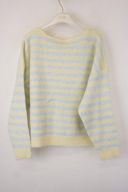 Garde-robe - Pull - Geel-blauw