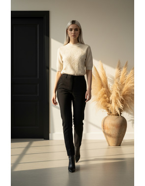 Red Button - Pull - Ecru