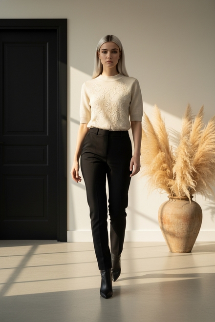 Red Button - Pull - Ecru