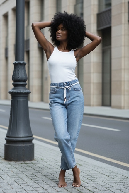 Garde-robe - Lange Broek - Jeans licht