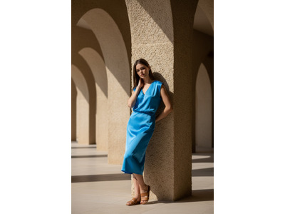 Senso - Halflang Kleedje - Blauw