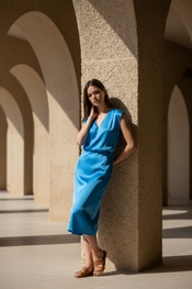 Senso - Halflang Kleedje - Blauw