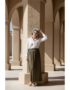 Senso - Lange Rok - Groen