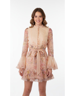 Garde-robe - Kort Kleedje - Zalm-roze