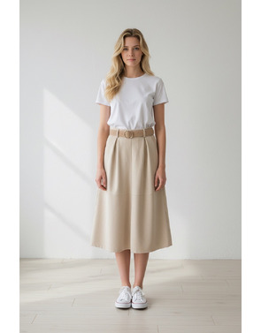 Garde-robe - Lange Rok - Beige