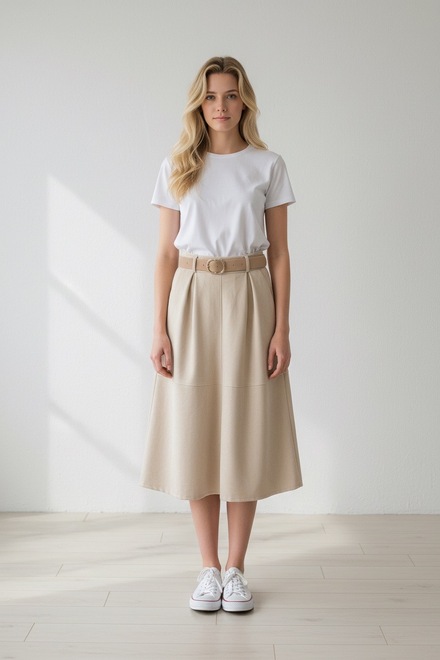 Garde-robe - Lange Rok - Beige