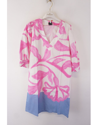 K-design - Halflang Kleedje - Blauw-roze