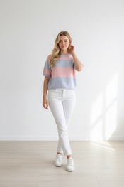 Garde-robe - Pull - Blauw-roze