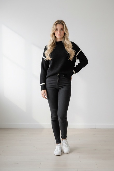 Garde-robe - Pull - Zwart-wit