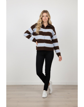 Garde-robe - Pull - Blauw-bruin