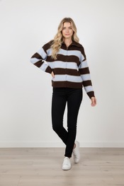 Garde-robe - Pull - Blauw-bruin