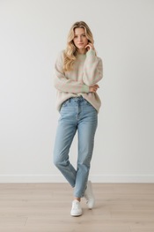 Garde-robe - Pull - Groen-roze