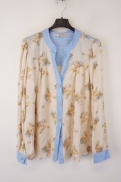 Garde-robe - Blouse - Blauw-beige