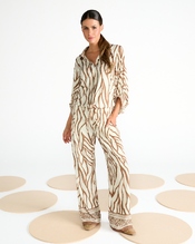 K-design - Blouse - Beige-bruin