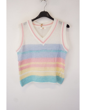 Garde-robe - Debardeur - Ecru-blauw