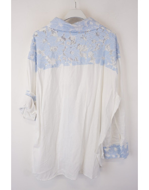 Garde-robe - Blouse - Wit-blauw