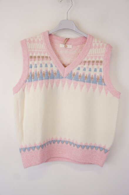 Garde-robe - Debardeur - Wit-roze