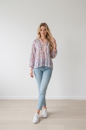 Garde-robe - Blouse - Blauw-roze