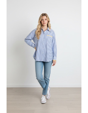 Garde-robe - Blouse - Geel-blauw