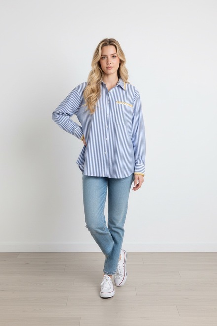 Garde-robe - Blouse - Geel-blauw