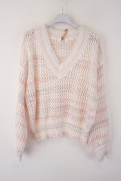 Garde-robe - Pull - Wit-roze