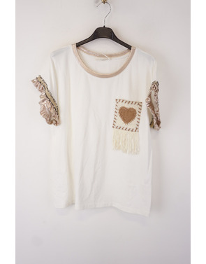 Garde-robe - T-shirt - Goud-wit