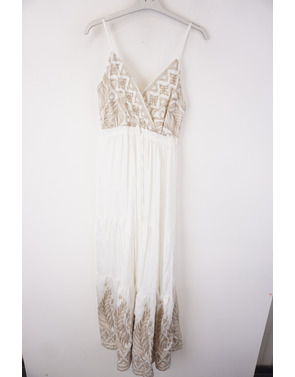 Garde-robe - Lang kleed - Goud-wit