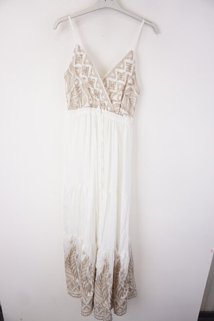 Garde-robe - Lang kleed - Goud-wit