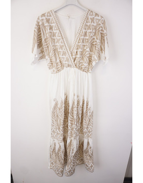 Garde-robe - Lang kleed - Goud-wit