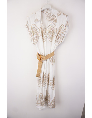 Garde-robe - Lang kleed - Goud-wit