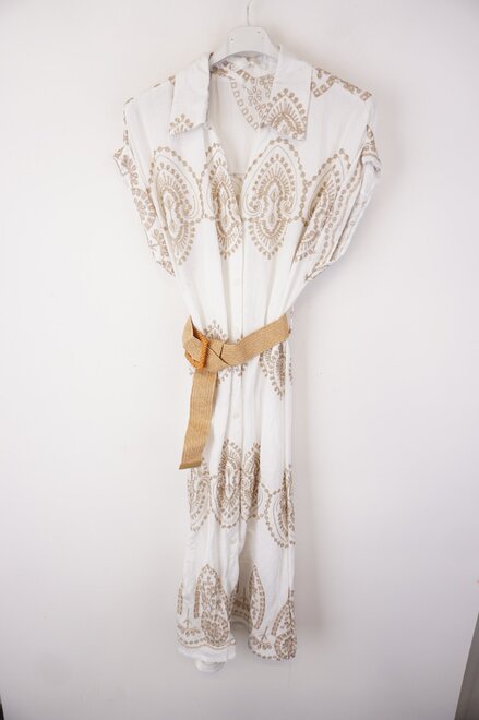 Garde-robe - Lang kleed - Goud-wit