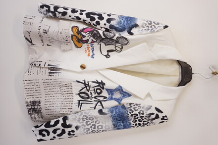 Garde-robe - Blazer - Wit-blauw