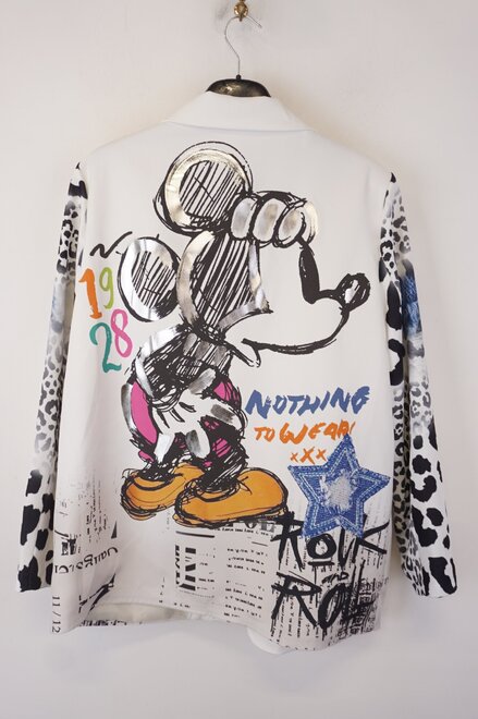 Garde-robe - Blazer - Wit-blauw